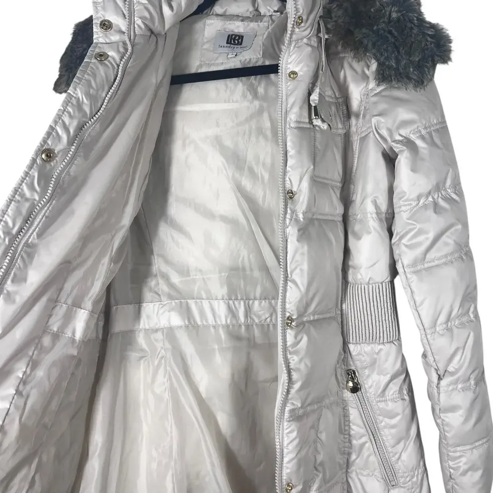 Laundry By Design Faux Fur Hooded Puffer Parka Jacket Size S - Picture 6 of 14